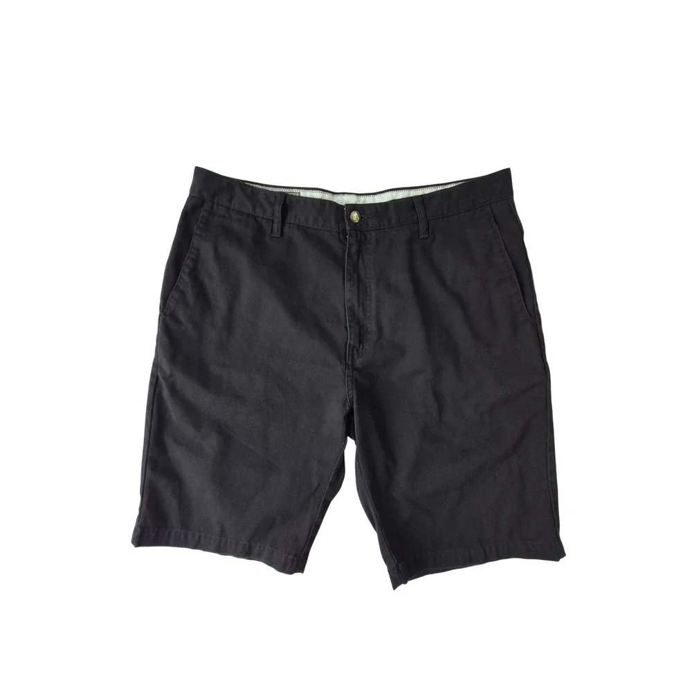Volcom Vmonty Chino Shorts Mens 36 Black Stretch Skate Casual A0931350